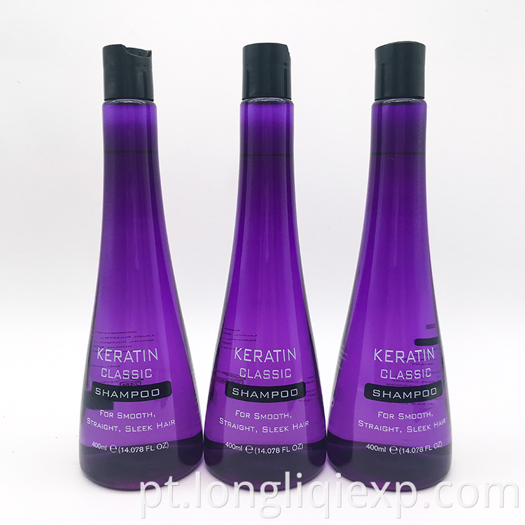Shampoo clássico de 400ml para cabelos lisos e lisos